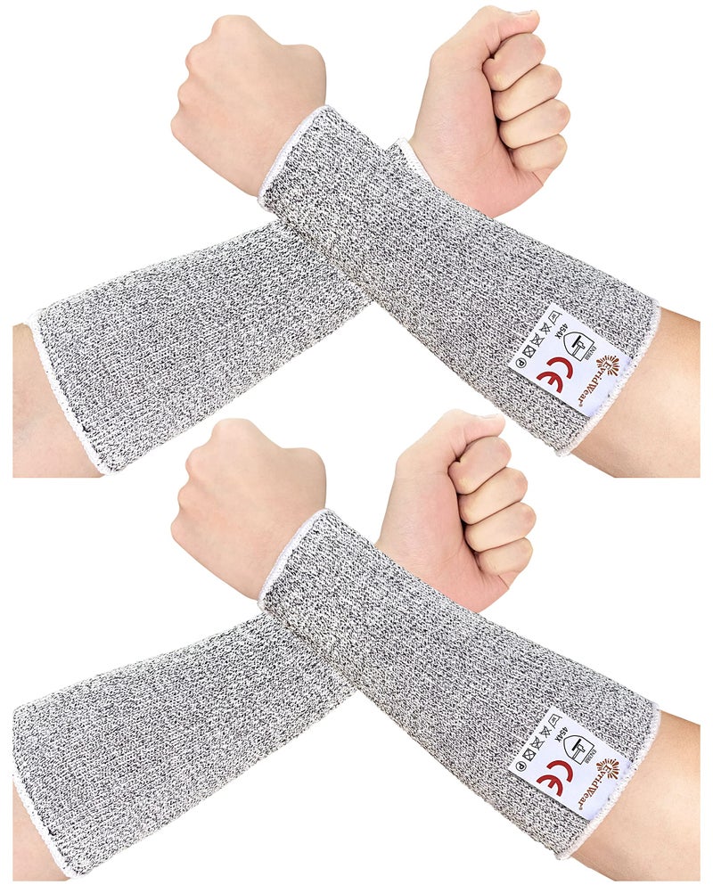 Evridwear Arm Protectors for Thin Skin and Bruising Cut Resistant Arm Sleeves Arm Guards Protective Sleeves for Men Women, 2 Pairs without Thumb Hole S/M - Image 1