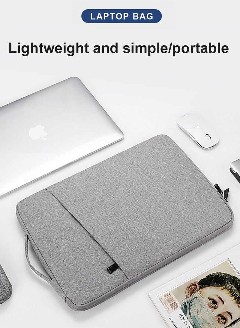 Laptop Sleeve for 13.3-Inch MacBook Air/Pro, 14-Inch MacBook Pro M4 / M3 / M2 / M1 2021-2024, 13-13.6 Inch Notebook, Waterproof Shock Resistant Bag Case with Accessory Pocket (Dark Grey) - Image 2