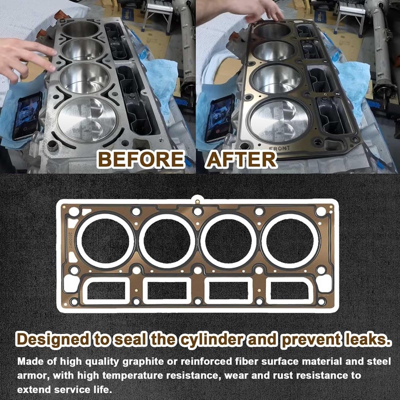 mooncar HS 26190 PT-2 Engine Cylinder Head Gasket Set for Isuzu Ascender, Hummer H3, Chevrolet - Image 5