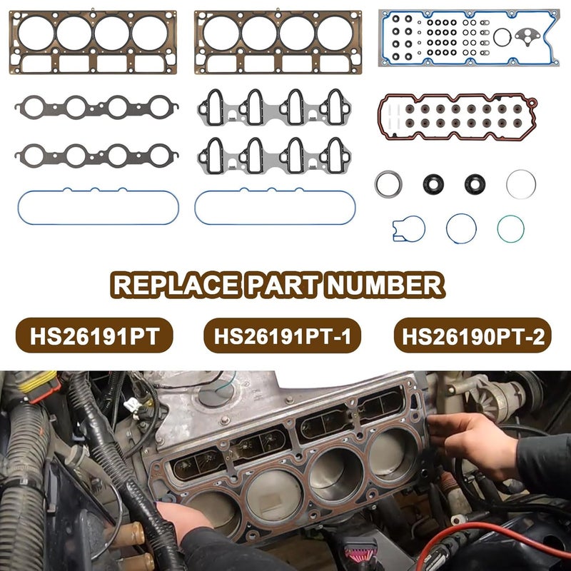 mooncar HS 26190 PT-2 Engine Cylinder Head Gasket Set for Isuzu Ascender, Hummer H3, Chevrolet - Image 4