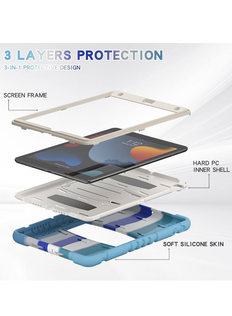 GULFLINK Gulflink Back Cover Protect Case for Apple iPad 2019/2020/2021 10.2inch colourful blue - Image 5