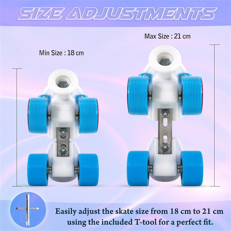 jaspo Kids G-Force Adjustable Junior Roller Skates Blue (Up To 5 Years Age Groupoutdoor Wheel) - Image 4