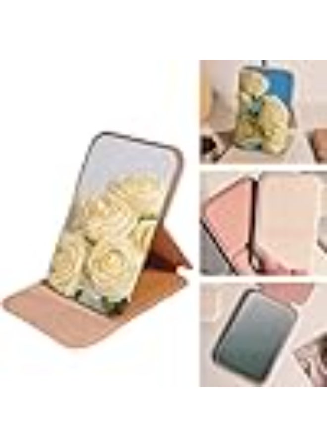 Ucanbe Pocket Mirror, Portable Folding Compact Makeup Mirror for Quick Touch-ups On the Go - Image 3