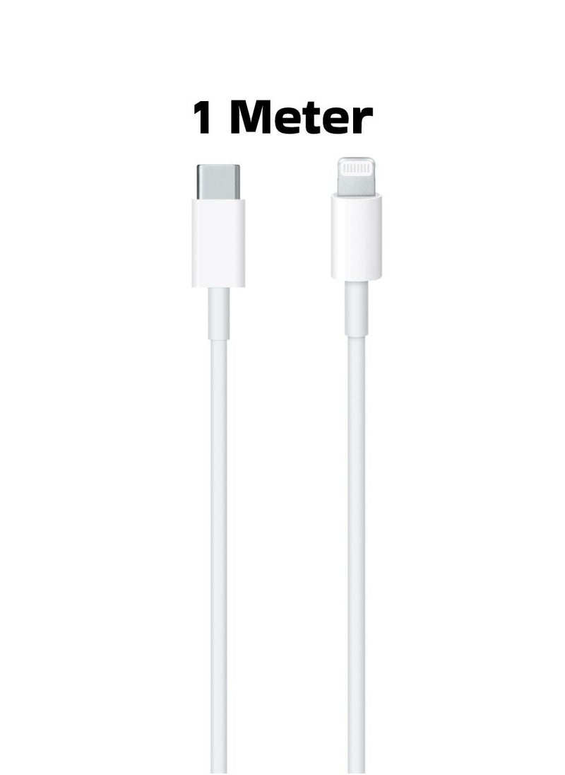 DIGI CORE - iPhone Charger 35W USB-C Dual Port Power Adapter Fast Charger With Type-C To Lightning Cable 1 Meter White Support iPhone 12 Series - Image 1