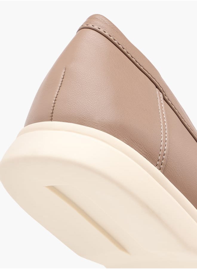 Flora Bella By Shoexpress - Women Solid Slip-On Loafers with Metallic Accent Detail - Image 1