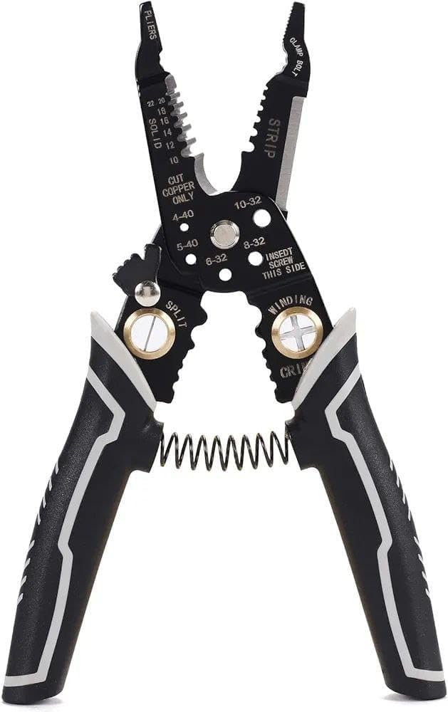 LESIGE 9in1 Wire Cutter MultiFunction Wire Stripper Tool 9in1 Wire Cutter Stripper Crimper Stripping Cutting and Professional Wiring Tool for Electricians and DIY Enthusiasts - Image 1