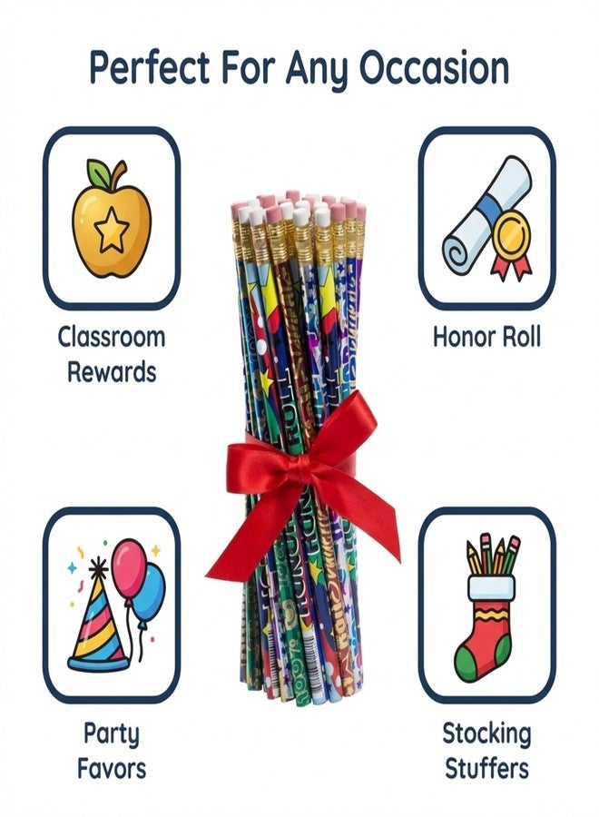 Anderson's Honor Roll Pencil Tub, Fun & Colorful Pencils, Perfect for School Supplies, Classroom Rewards, Creative Writing, Party Favors, and Motivational Gifts, Set of 144 - Image 4