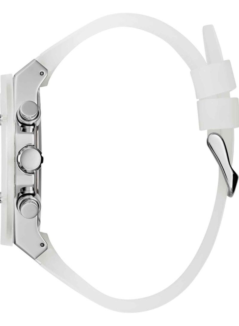Guess Men's White Chronograph Silicone Strap Watch - GW0425G4 - Image 3