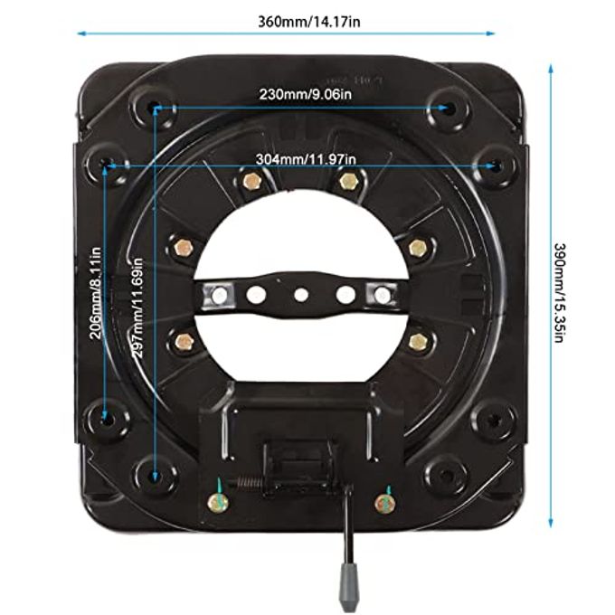 Aramox Swivel Base Seat, Heavy Duty Seat Swivel Base Steel Plate 360 Degree Rotatable 130Kg Load For Rv Camper Boat Bus - Image 5