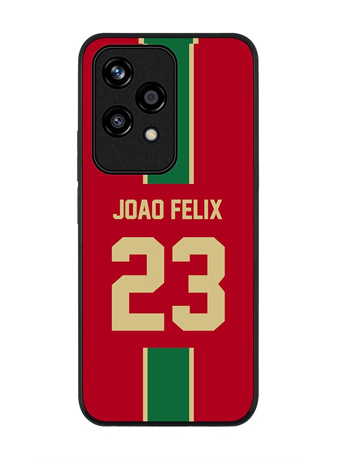 Stylizedd Rugged Black edge case for Honor 200 Lite, Slim fit Case Flexible Anti Drop TPU Gel Thin Cover - Football Team - Portugal, Player Name - Joao Felix - Image 1