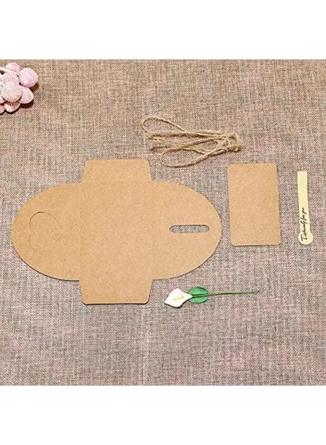 9pcs Handmade Vintage Kraft Greeting Cards With Paper Flowers Blank Note Set - Image 3