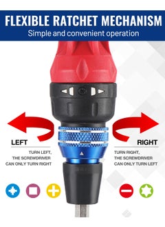 WORKPRO WORKPRO 12-in-1 Multi-Bit Ratcheting Screwdriver, Quick-load Mechanism Bits Hold in Handle  - Image 3