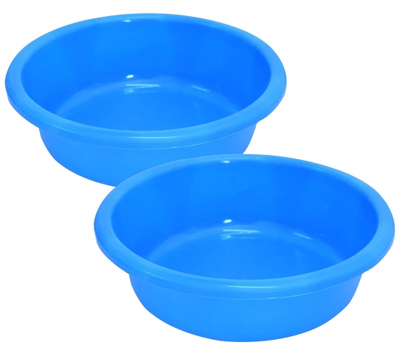 Kuber Industries Multiuses Unbreakable Plastic Knead Dough Basket/Basin Bowl For Home & Kitchen 6 Ltr- Pack of 2 (Blue) - Image 1
