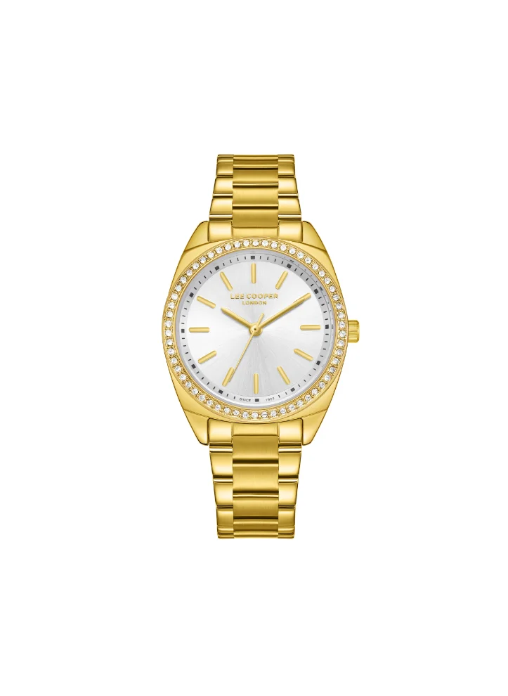 لي كوبر Women's Analog Display Watch With Gold Metal Strap - LC08041.130