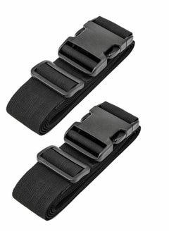 Y&D Heavy Duty Luggage Straps for Suitcases Packing Belts Travel(2 Pack black)  - Image 1