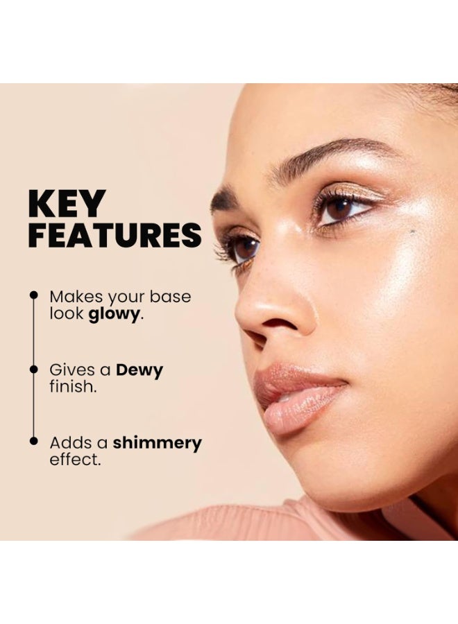 MARS Illuminati Base Dewy Primer with Highlighter | Glowy Dewy Primer for Face Makeup | Natural Finish (45ml) (GOLD) - Image 2