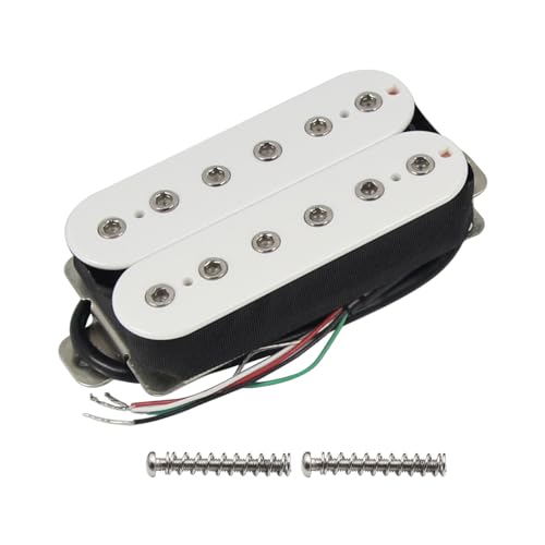 FLEOR Alnico 5 Electric Guitar Bridge Pickup Double Coil Humbucker Pickups-White - Image 1