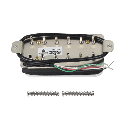 FLEOR Alnico 5 Electric Guitar Bridge Pickup Double Coil Humbucker Pickups-White - Image 4