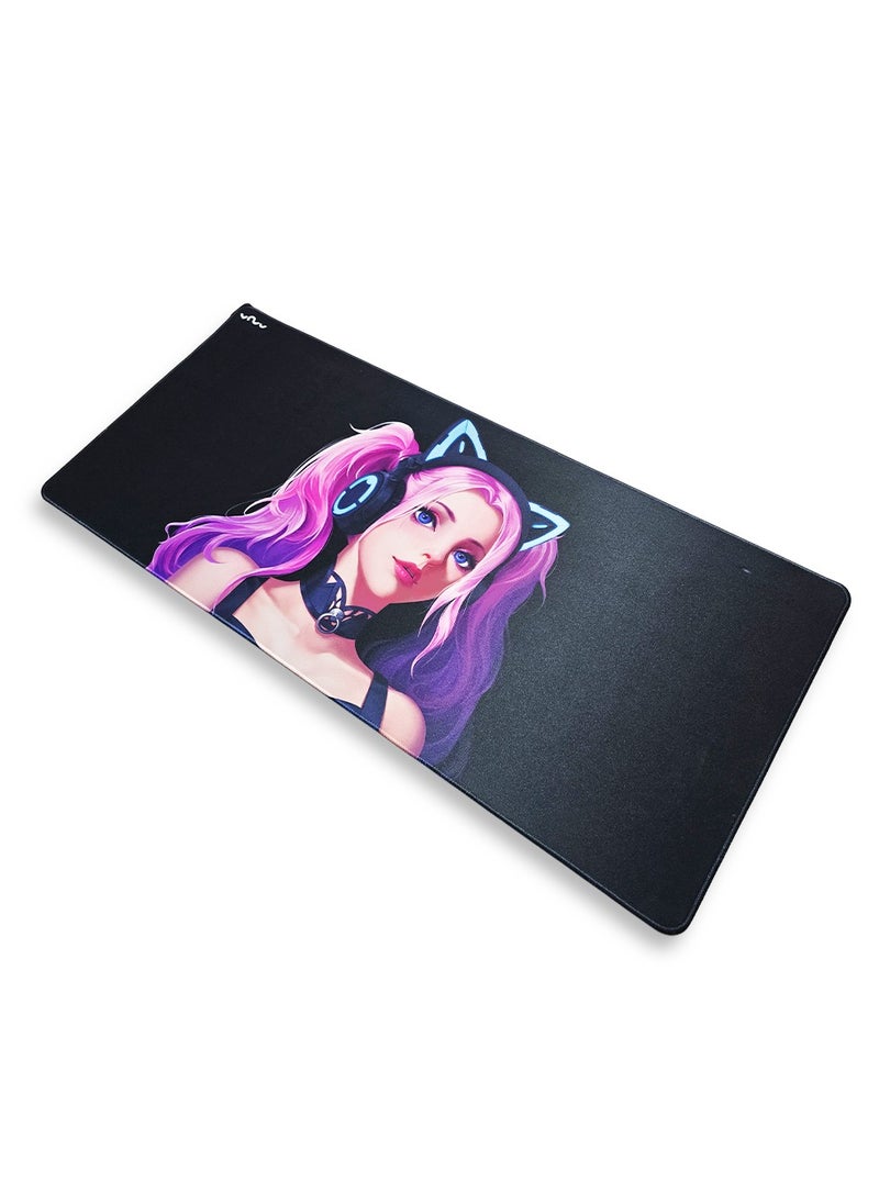 Generic - Large (RGB) Mouse Pad, With Anime Gilr Style (90cm x 40cm x 2mm), HD Print Pattern Desk Mat, Extended Mouse Pad and Keyboard Mouse Pads, Waterproof Cloth Surface Mouse Pads for Office, Anti-Slip Rubber Base - Image 1