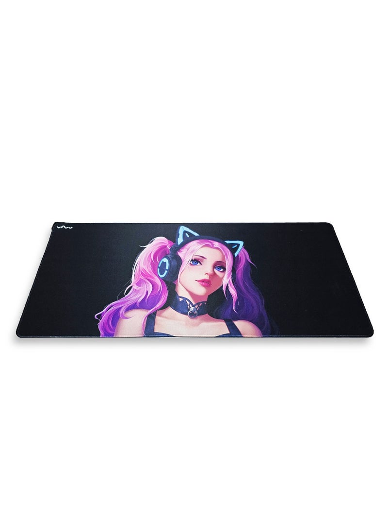 Generic - Large (RGB) Mouse Pad, With Anime Gilr Style (90cm x 40cm x 2mm), HD Print Pattern Desk Mat, Extended Mouse Pad and Keyboard Mouse Pads, Waterproof Cloth Surface Mouse Pads for Office, Anti-Slip Rubber Base - Image 1