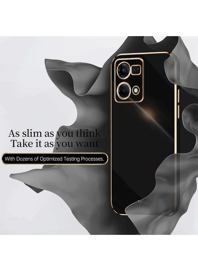 S-TOP Case For OPPO Reno7 4G Global XINLI Straight Edge 6D Electroplate TPU Phone Case - Image 4