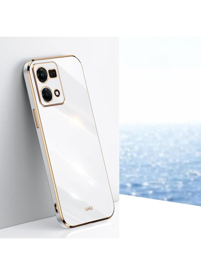 S-TOP Case For OPPO Reno7 4G Global XINLI Straight Edge 6D Electroplate TPU Phone Case - Image 1