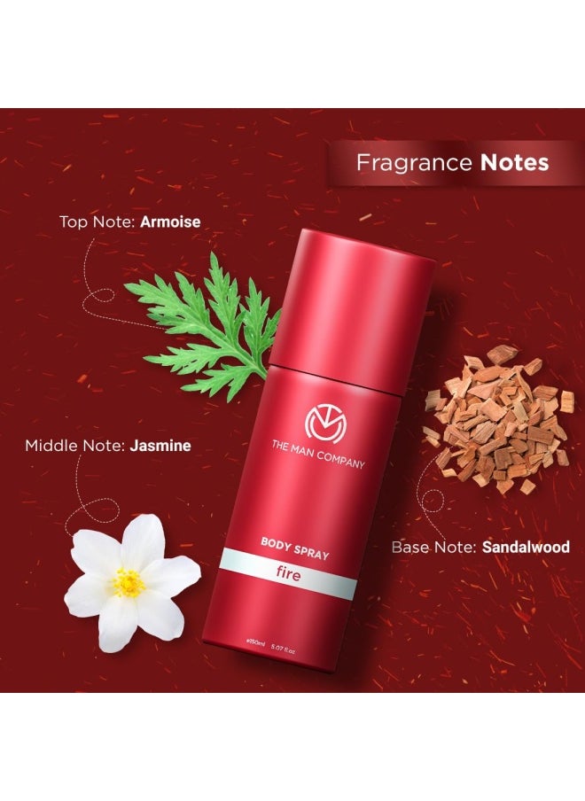 The Man Company - Deodorant for Men - 150ml*4 | Blanc, Fire, Night & Oud | Body Spray Perfume Gift Set for Men | Premium Long-Lasting Fragrance | For Party, Outing, Office & Date - Image 1