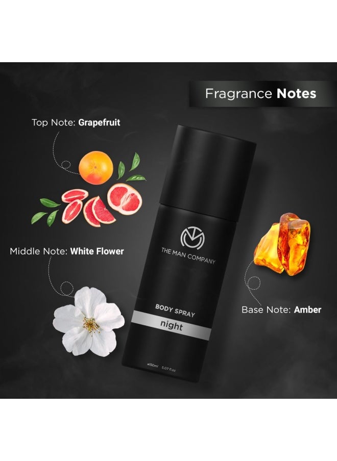 The Man Company - Deodorant for Men - 150ml*4 | Blanc, Fire, Night & Oud | Body Spray Perfume Gift Set for Men | Premium Long-Lasting Fragrance | For Party, Outing, Office & Date - Image 1