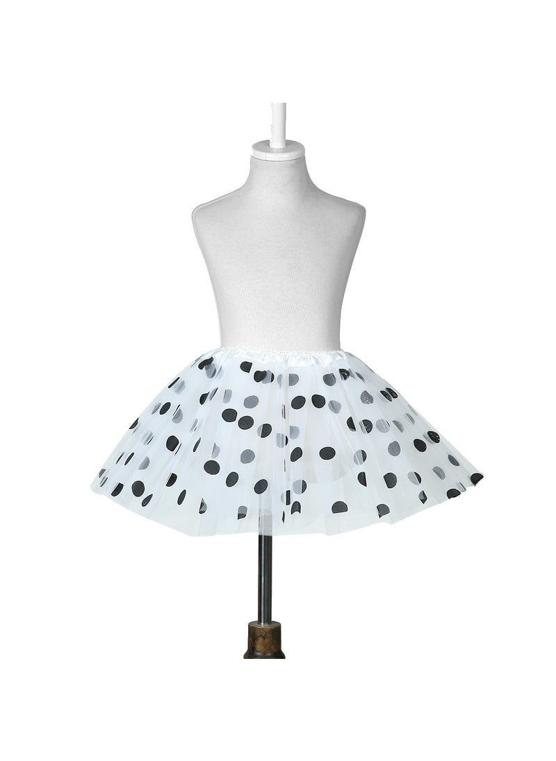 Generic Kids Tutu Princess Tulle Skirt Three Layers White 