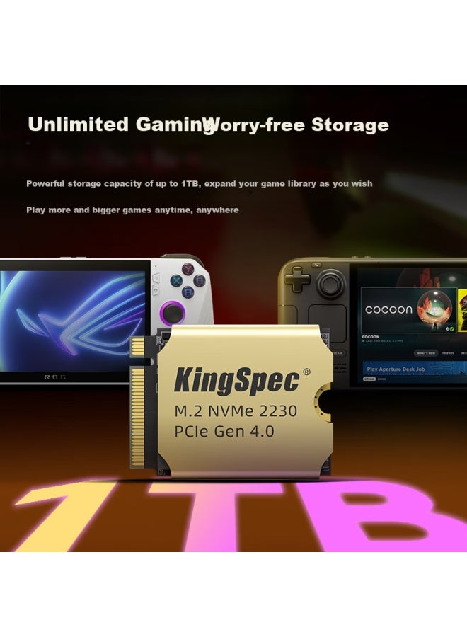 Kingspec 512gb Ssd Solid State Drive Nvme 2230 M.2 Interface Pcie 4.0 Read Speed 5000mb/s Compatible With Steamdeck Handheld Console - Image 3