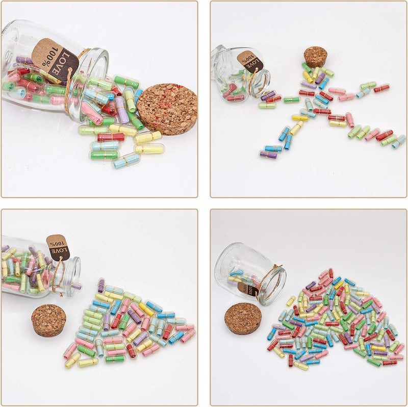 KBFUSHI Capsule Letters Message in a Bottle - Valentines Day Gifts for Boyfriend Girlfriend - Love Letter for For Couples Men Women (Mixed Color 45pcs) - Image 4