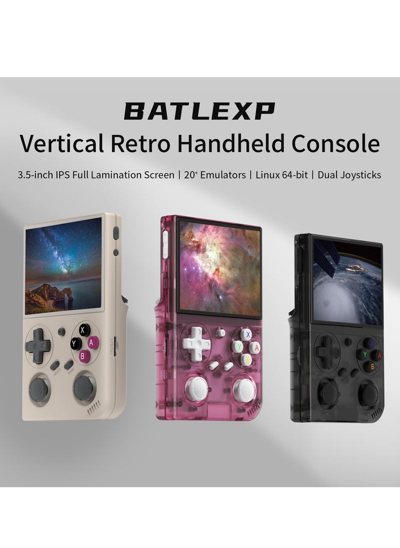 BATLEXP G350 Handheld Game Console RK3326 quad-core 1.5GHz  Android 13 43.5-inch IPS full viewing angle  3200mAh 5G WIFI Bluetooth Retro Video Players(64+64G Grey)