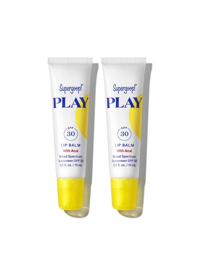 سوبر جوپ مرطب الشفاه بلاي مع الآساي - 0.5 أونصة سائلة، عبوة من قطعتين - عامل حماية من الشمس 30 Pa+++ - مرطب بالعسل وزبدة الشيا وزيت بذور عباد الشمس - رائع للأيام النشطة - Image 1