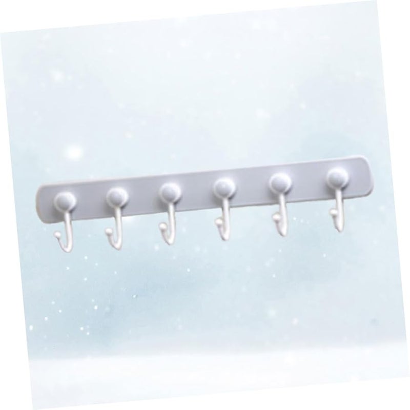 Strong Adhesive Wall Hooks No Drilling Grey Seamless Organizer for Towels Coats Scarfs Kitchen Bathroom - Image 5