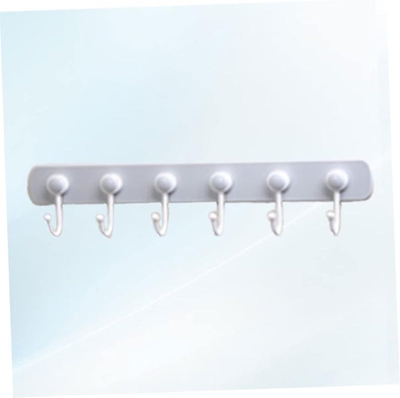 Strong Adhesive Wall Hooks No Drilling Grey Seamless Organizer for Towels Coats Scarfs Kitchen Bathroom - Image 3