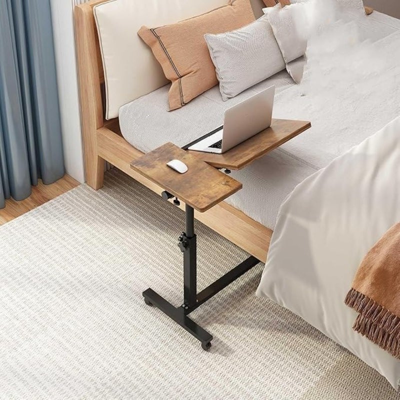 Table Lap Desk for Laptop Rolling Cart Tilting Overbed Bedside Table Overbed Desk Overbed Table with Wheels Adjustable Laptop Stand Sofa Side Table - Image 2