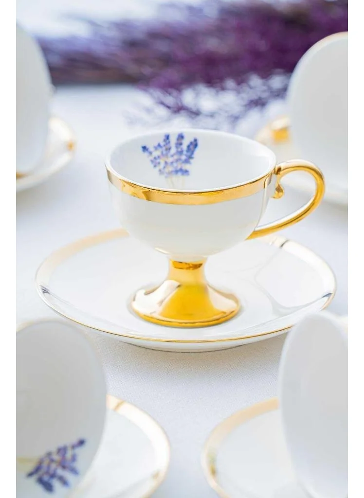 Acar HXF-05176 Miranda Gold 6-Piece Coffee Cup Set