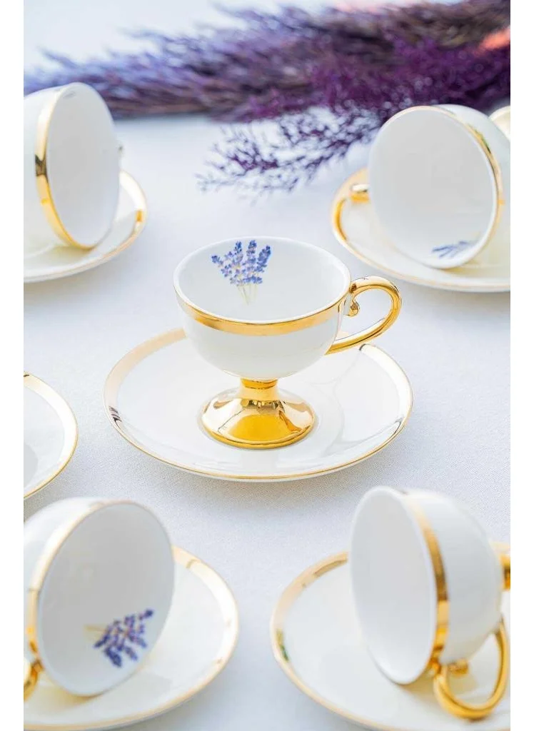 Acar HXF-05176 Miranda Gold 6-Piece Coffee Cup Set