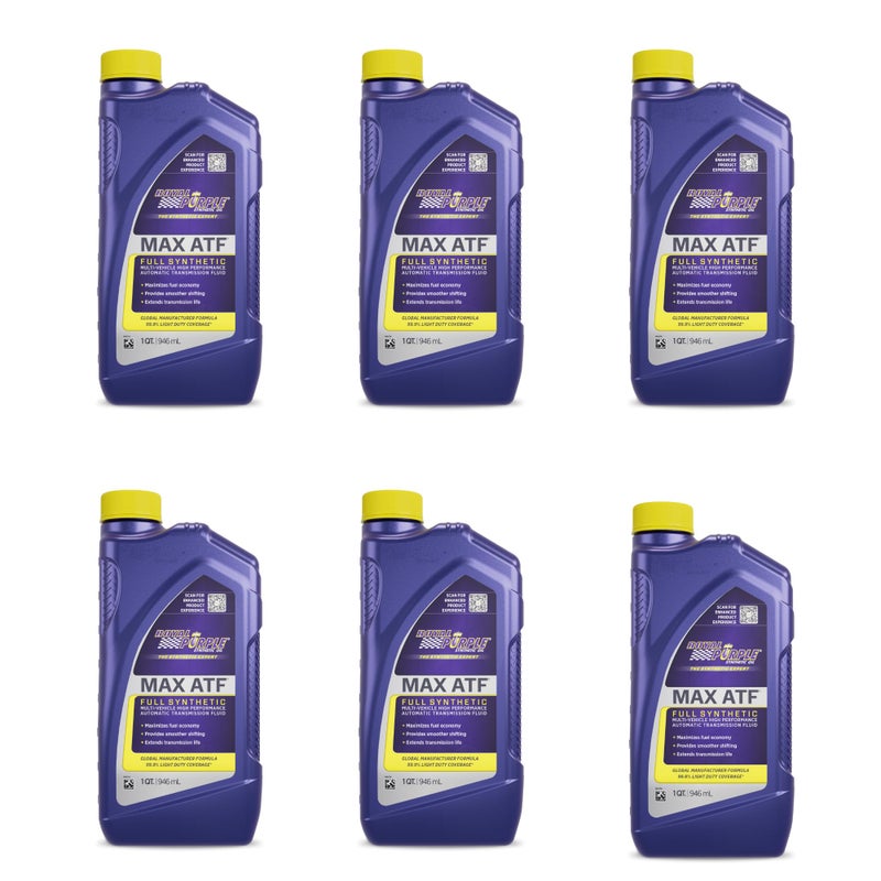 Royal Purple 063206PK Max ATF High Performance Synthetic Automatic Transmission Fluid 1 qt Case of 6