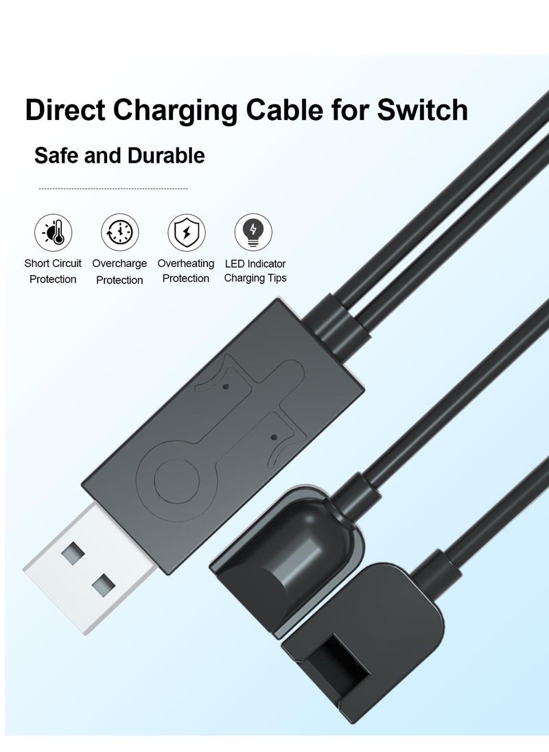 Generic - Portable Joy-Con Charger Cable for Nintendo Switch - Short USB Charging Cable with LED Indicator, Ideal Replacement for Joy-Con Charging Dock, Perfect for Travel and On-the-Go Use. - Image 1