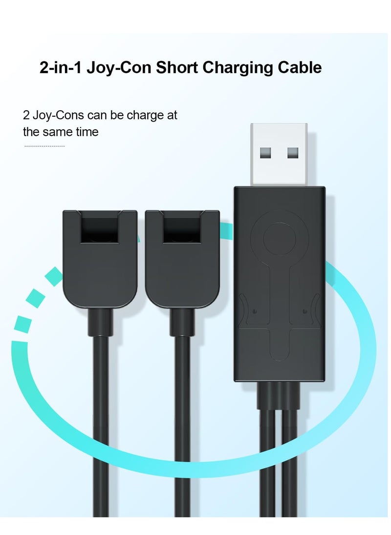 Generic - Portable Joy-Con Charger Cable for Nintendo Switch - Short USB Charging Cable with LED Indicator, Ideal Replacement for Joy-Con Charging Dock, Perfect for Travel and On-the-Go Use. - Image 1