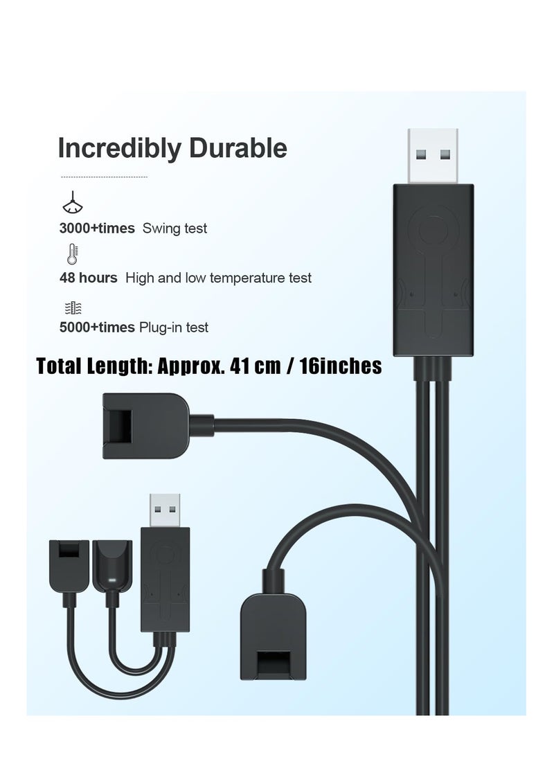 Generic - Portable Joy-Con Charger Cable for Nintendo Switch - Short USB Charging Cable with LED Indicator, Ideal Replacement for Joy-Con Charging Dock, Perfect for Travel and On-the-Go Use. - Image 1