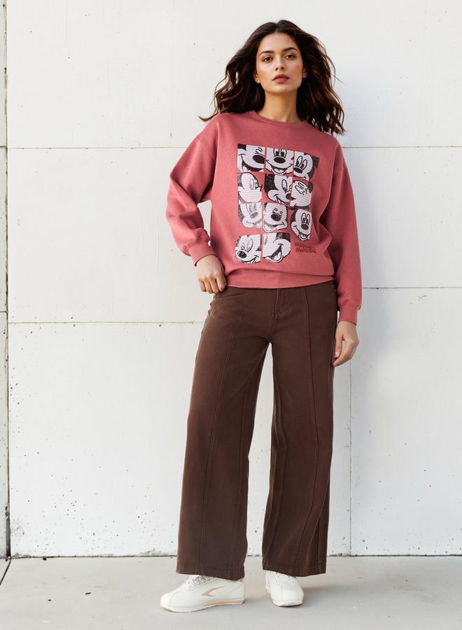 SP Characters Mickey Mouse Embellished Sweatshirt - Image 2