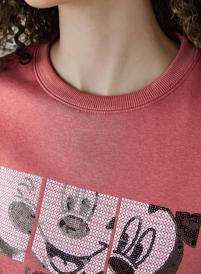 SP Characters Mickey Mouse Embellished Sweatshirt - Image 3