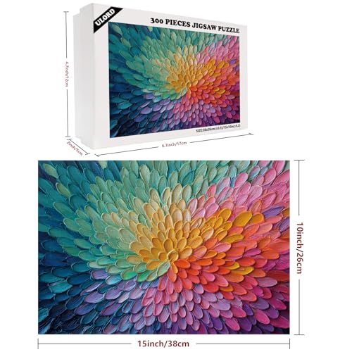 Ulord Great Jigsaw Puzzles for Adults 300 Pieces Colorful Gradient Rainbow Puzzles for Adults Toys Gift Family Decoration Kids Puzzle - Image 5