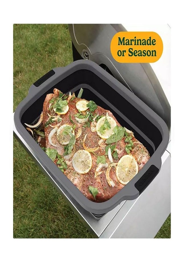 كويزينارت حوض تحضير وتقديم الطعام القابل للتوسيع 4 في 1 من كويزينارت cmt-1306 + عبوة إضافية من 5 مشابك أكياس - Image 3