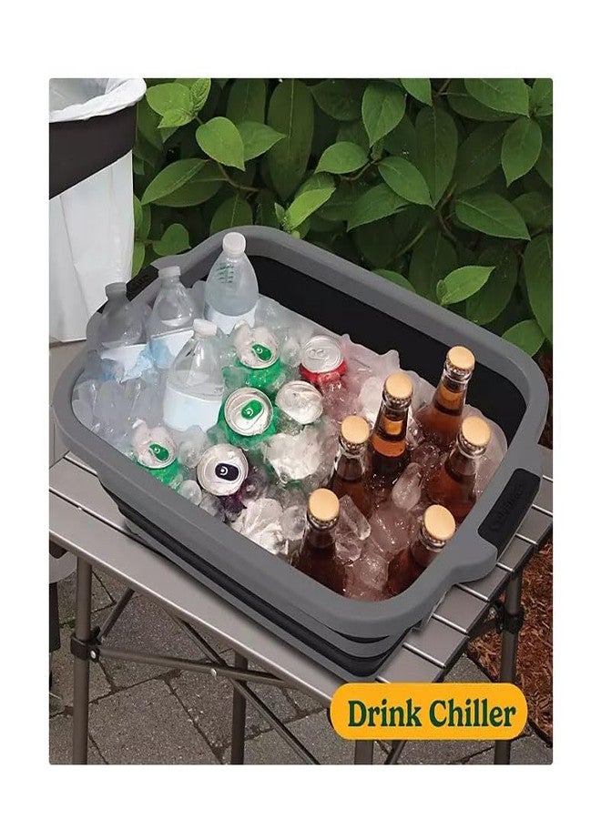 كويزينارت حوض تحضير وتقديم الطعام القابل للتوسيع 4 في 1 من كويزينارت cmt-1306 + عبوة إضافية من 5 مشابك أكياس - Image 4