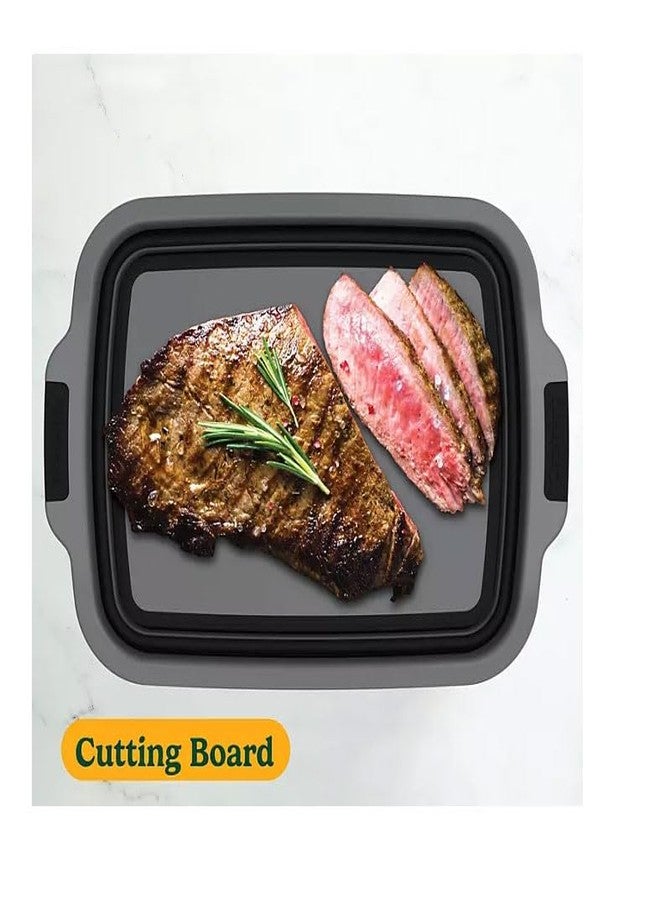 كويزينارت حوض تحضير وتقديم الطعام القابل للتوسيع 4 في 1 من كويزينارت cmt-1306 + عبوة إضافية من 5 مشابك أكياس - Image 5