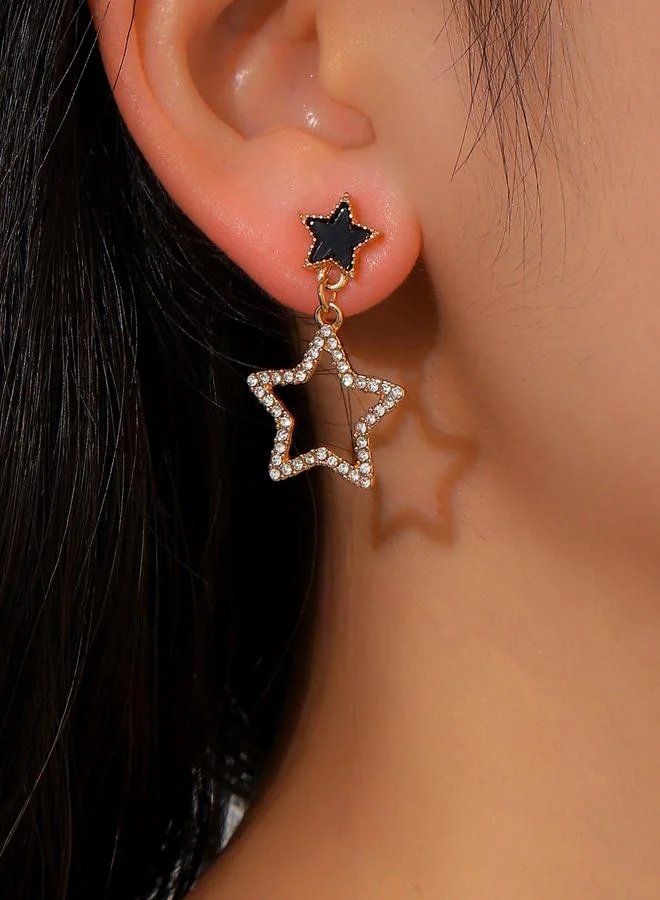 Take Two Star Drop Rhinestone Earrings