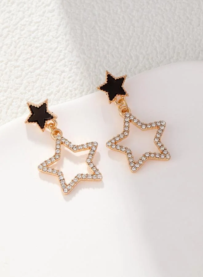 Take Two Star Drop Rhinestone Earrings